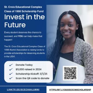 A female student holding a folder, representing the SCEC scholarship fundraiser.