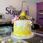 photo of a bee-themed cake